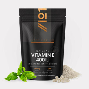 vitamin e capsules – Alpha01 Natural Vitamin E 400IU (268mg α-TE), 90 vegan capsules