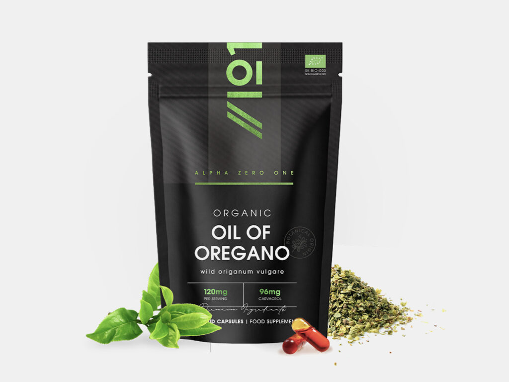 Oil of oregano capsules – Organic Oil of Oregano Licaps – 120 Licaps pouch – Alpha01 UK
